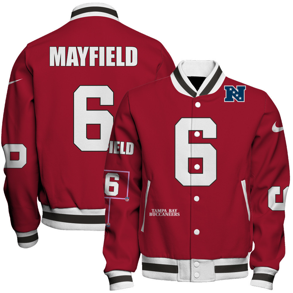 Baker Mayfield #6 Tampa Bay Buccaneers National Football League Unisex Varsity Jacket