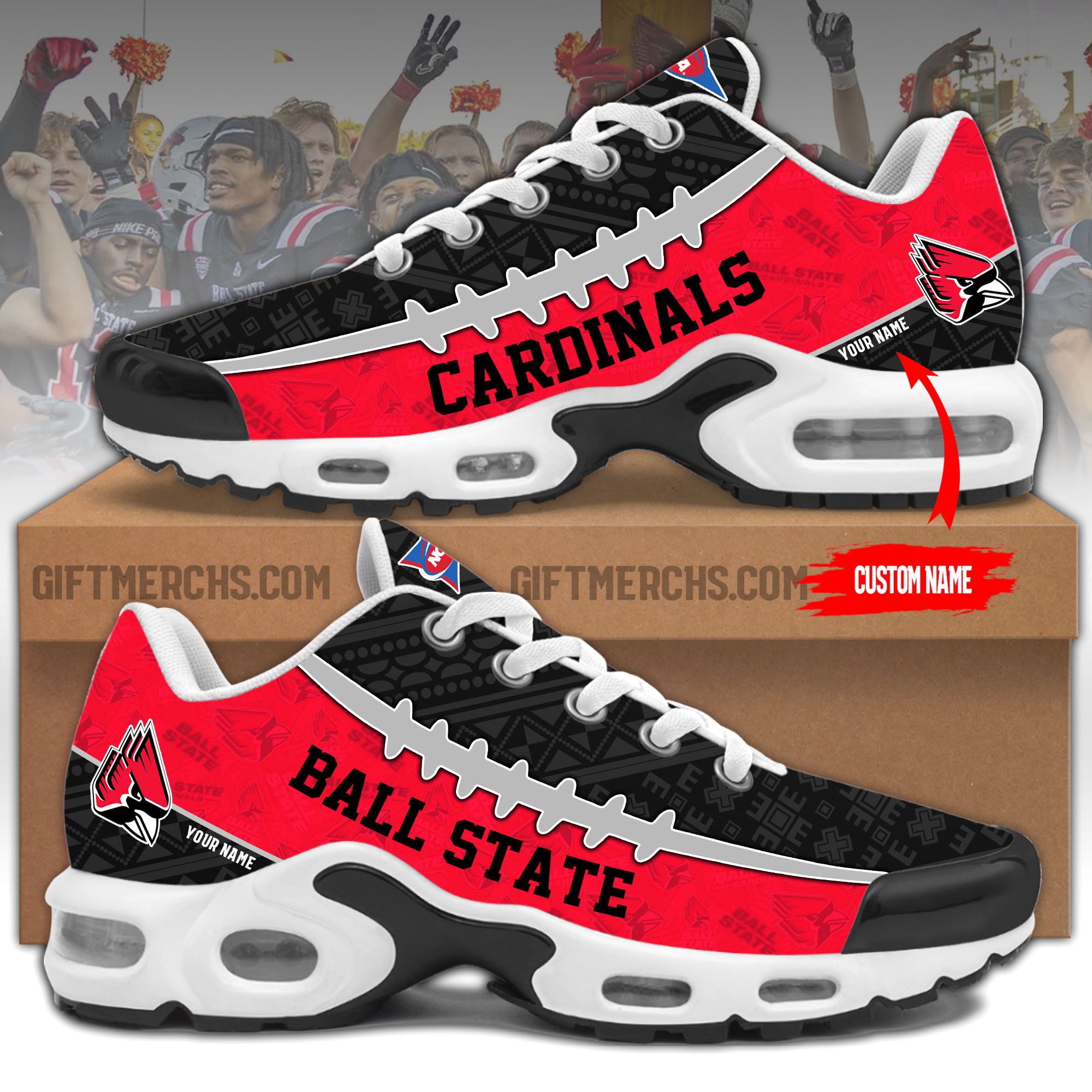 Ball State Cardinals Personalized Shoes