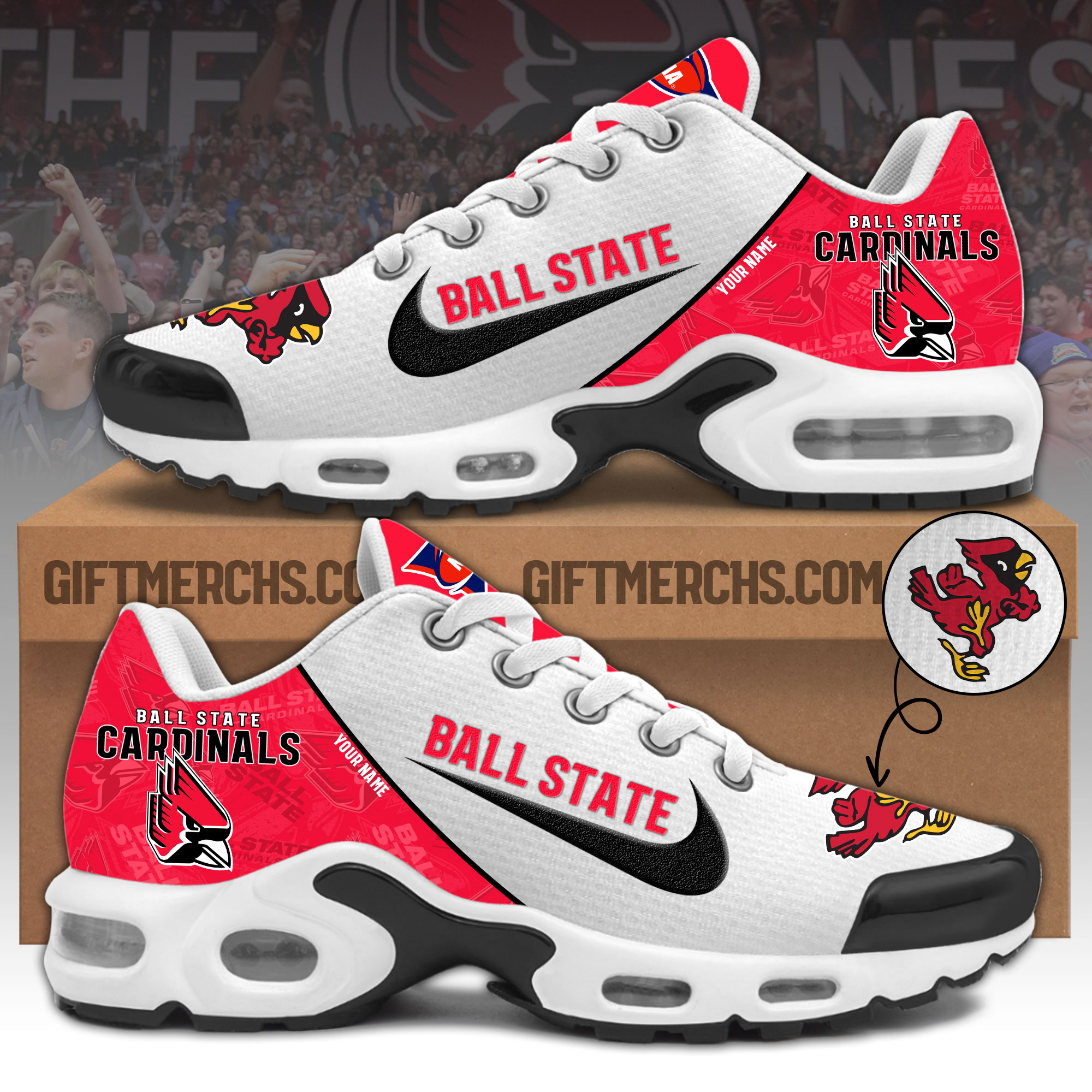 Ball State Personalized Shoes