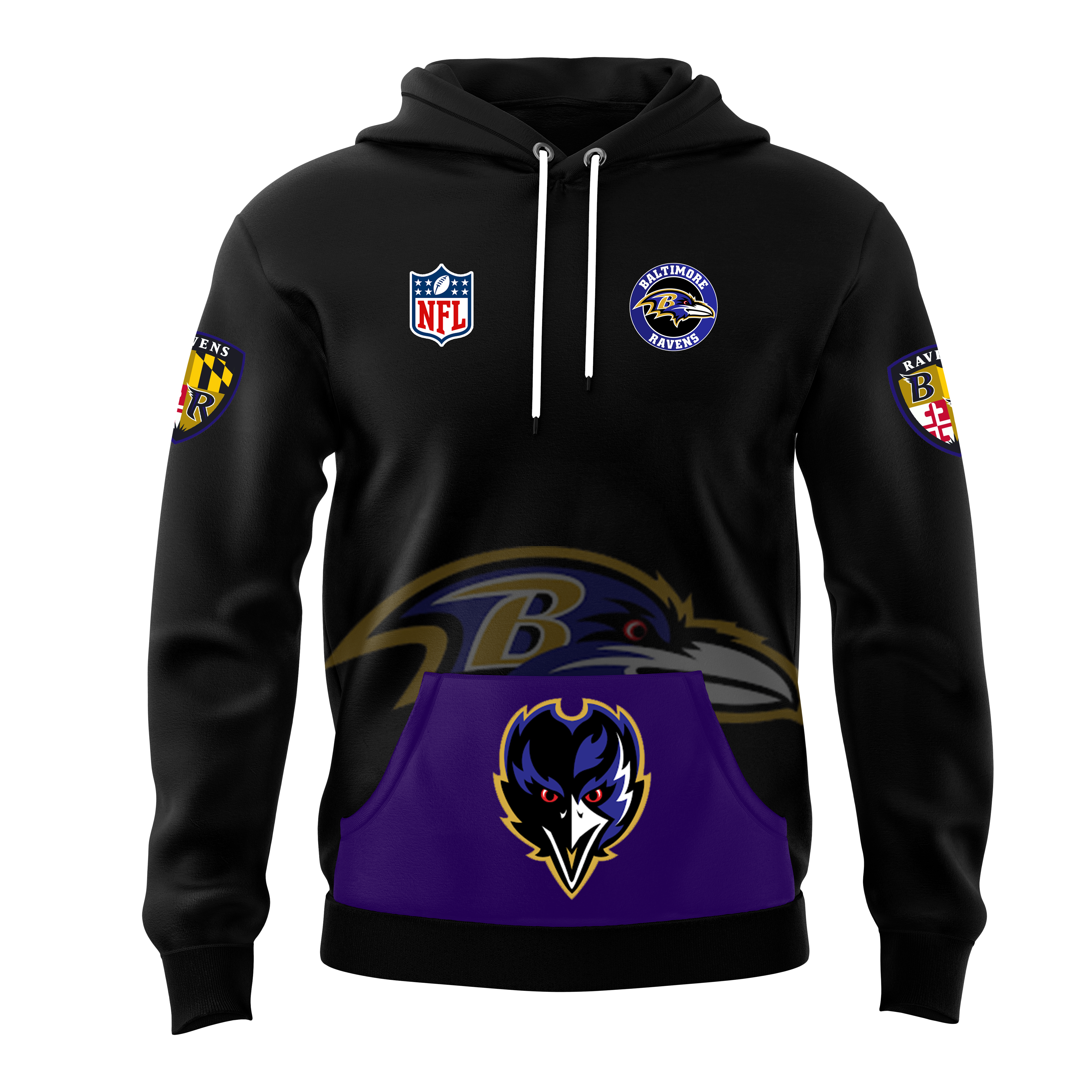 Baltimore Ravens Alternate Helmet Pullover Hoodie