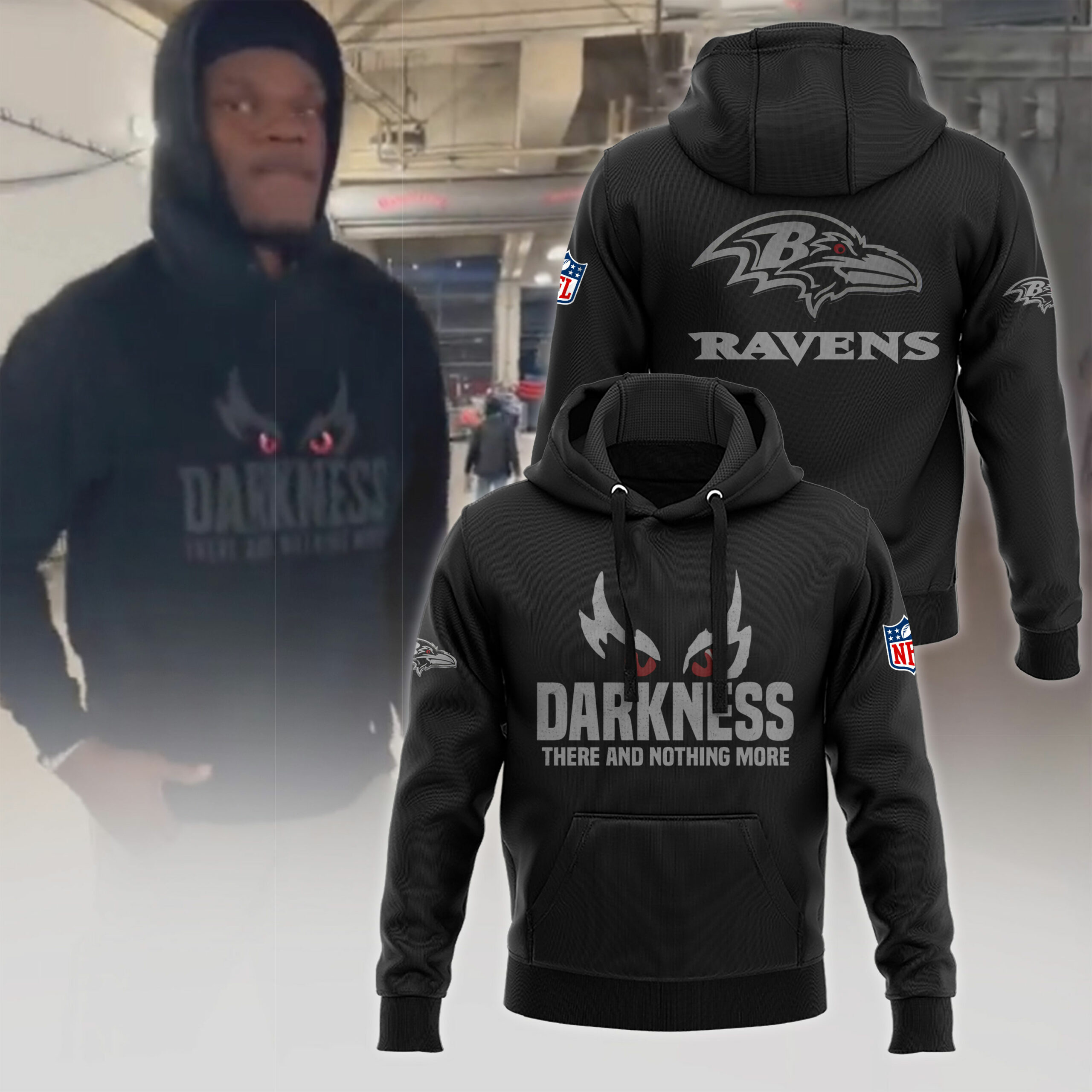 Baltimore Ravens Darkness There And Nothing More Hoodie