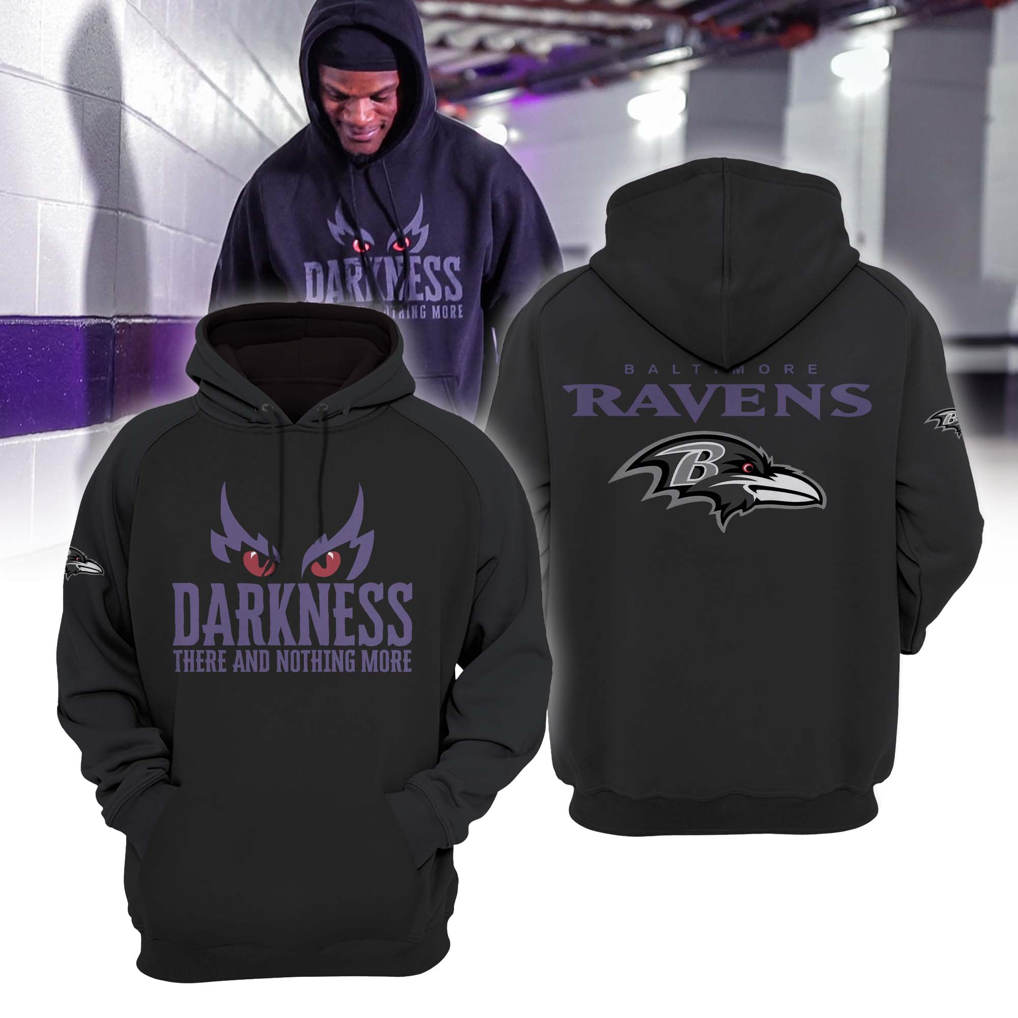 Baltimore Ravens  Darkness There And Nothing More Hoodie