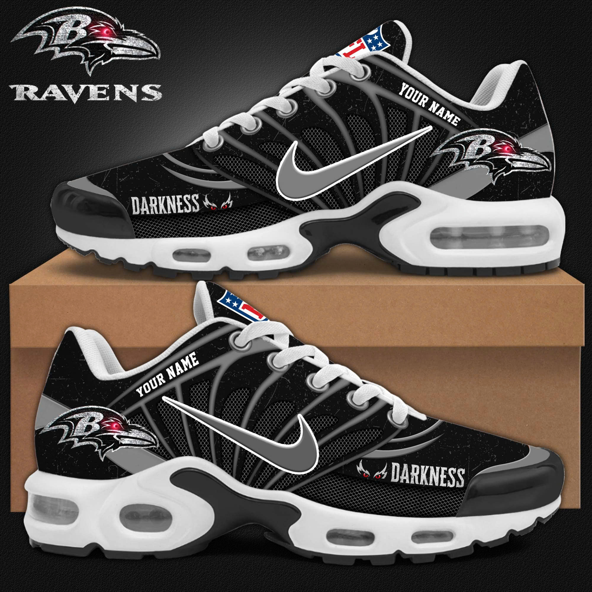Baltimore Ravens Darkness There And Nothing More Shoes