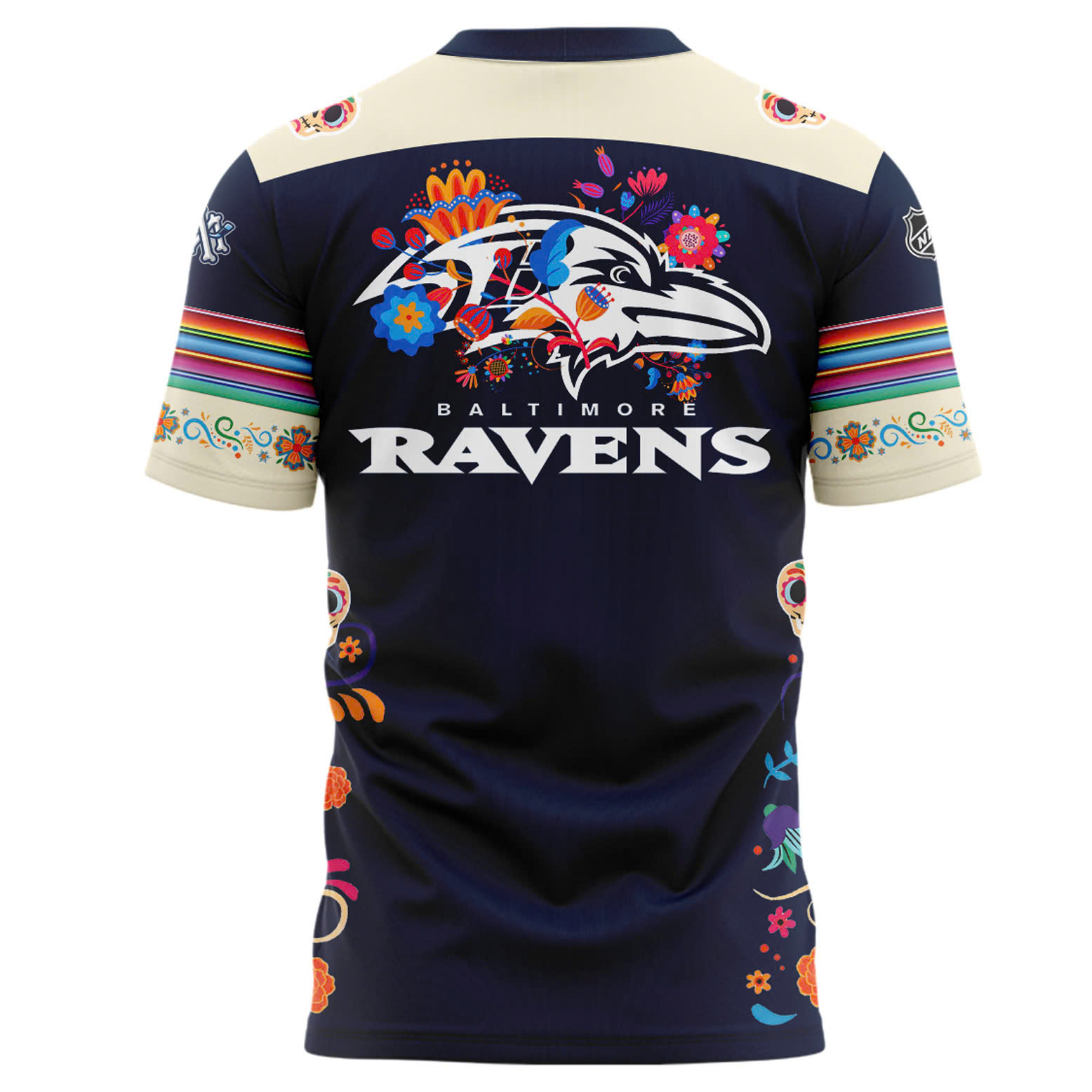 Baltimore Ravens Dia De Los Muertos Premium Tee