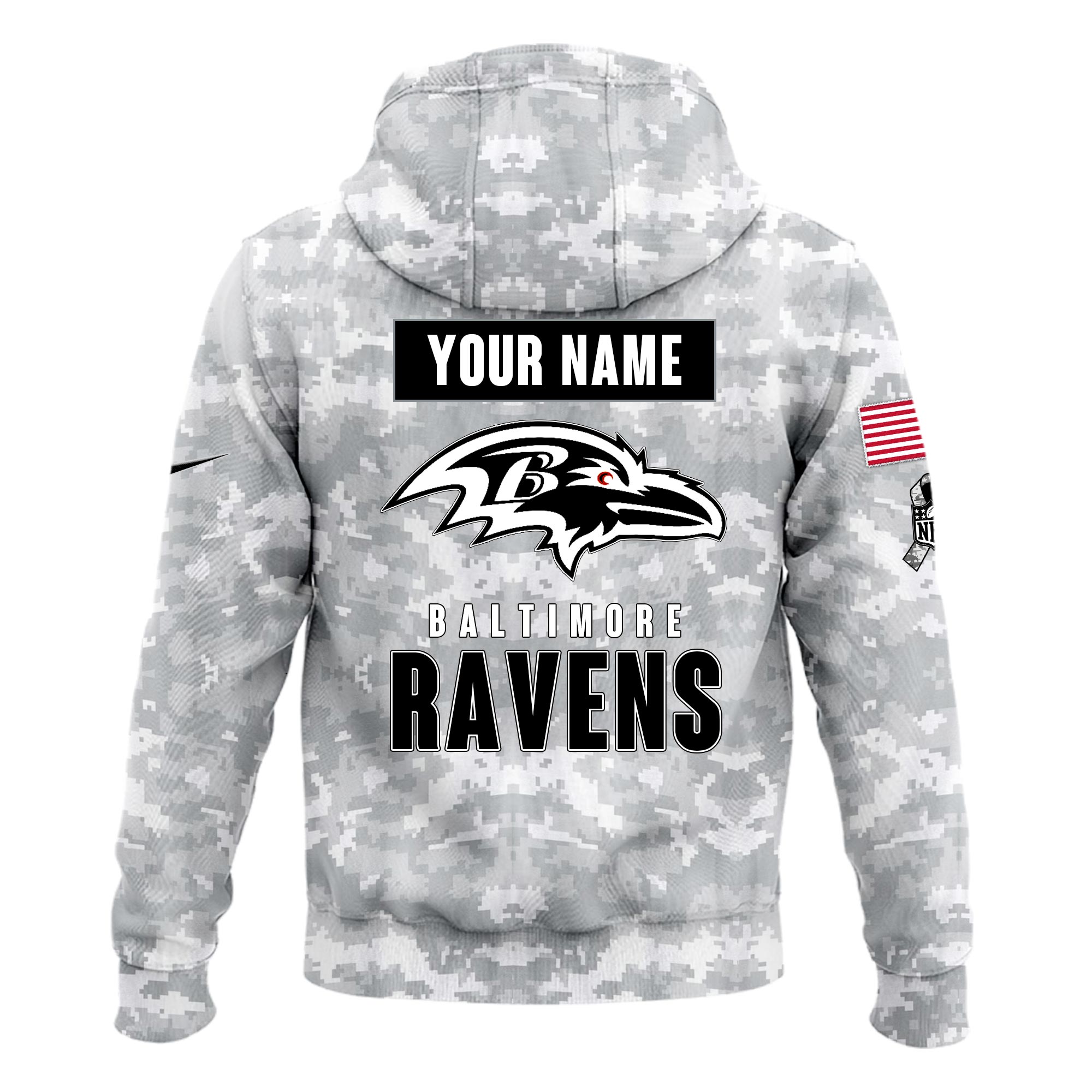 Baltimore Ravens Hoodie Camo Salute to Service Club