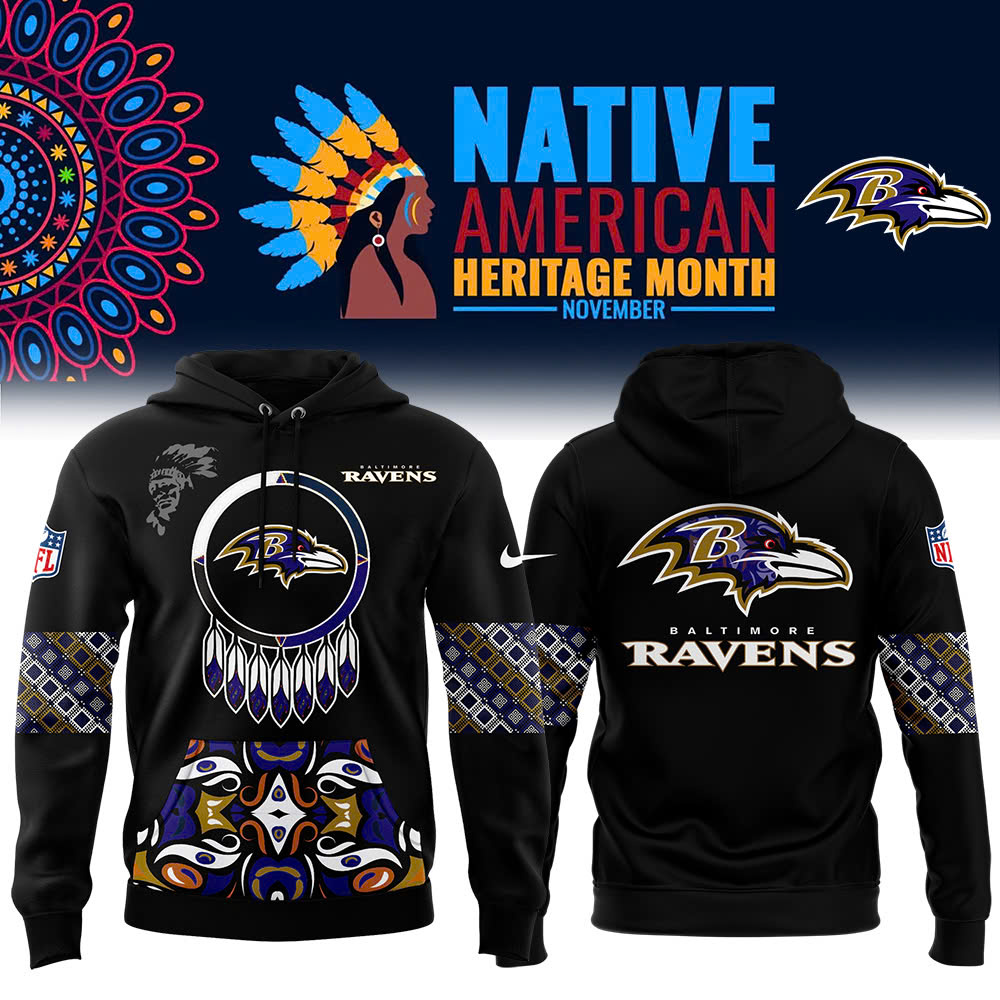 Baltimore Ravens Native American Heritage Month Premium Pullover Hoodie