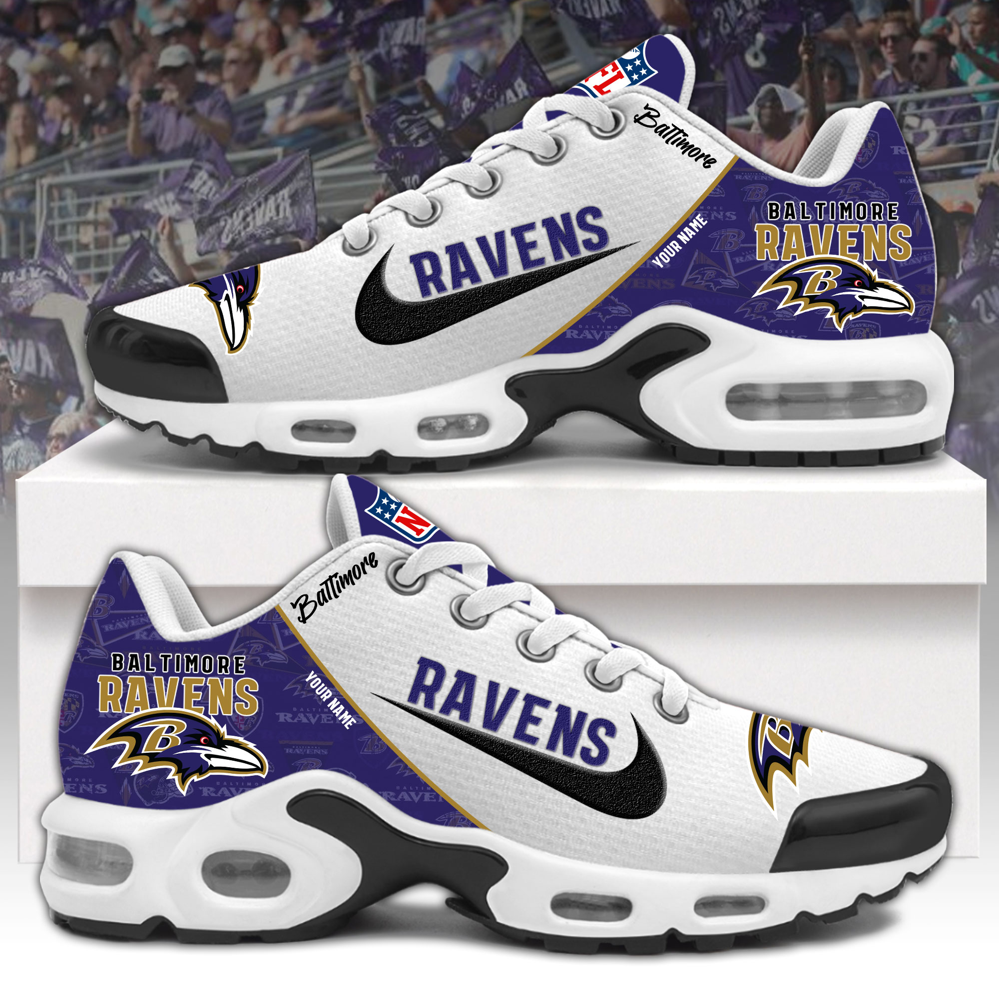 Baltimore Ravens Personalized Shoes