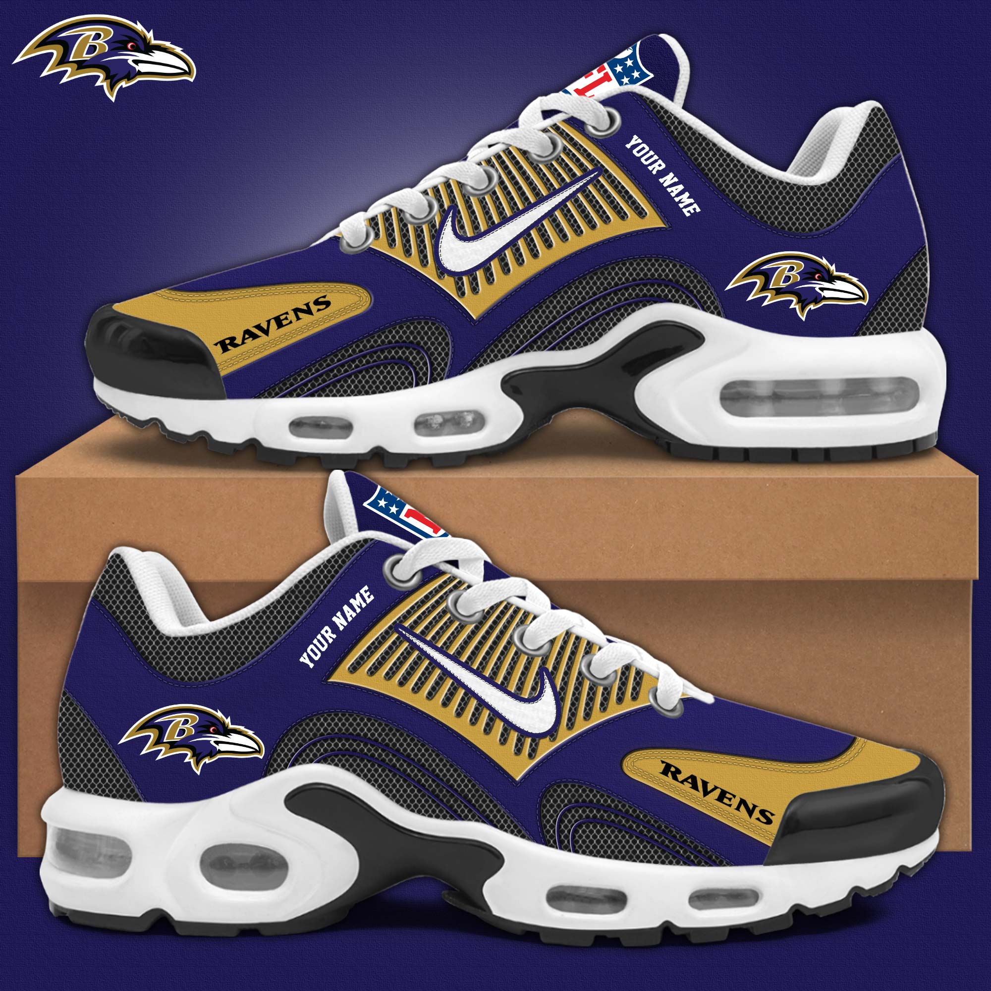 Baltimore Ravens Personalized Shoes