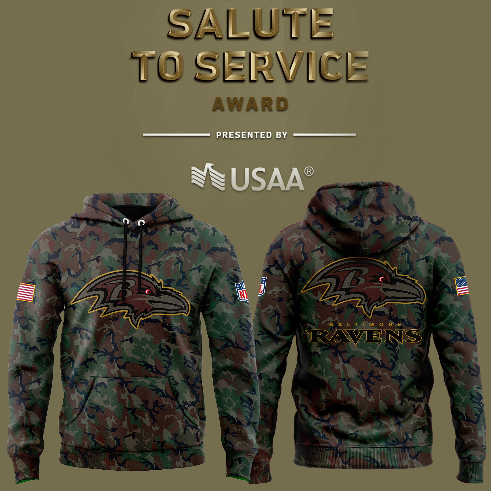 Baltimore Ravens Salute to Service Hoodie