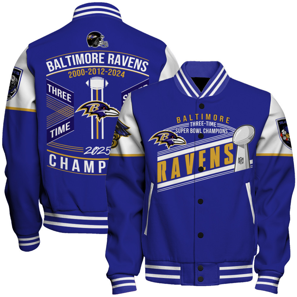Baltimore Ravens Super Bowl LIX Champions Prove Strength Varsity Jacket
