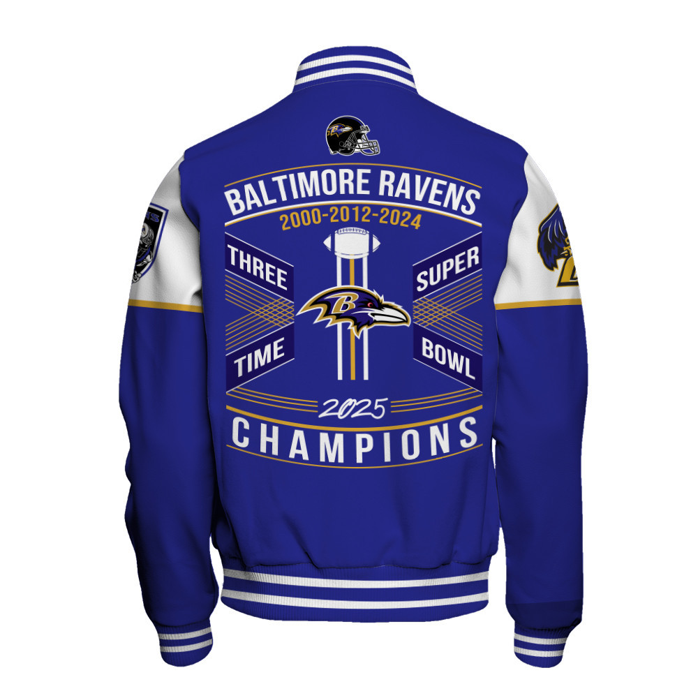 Baltimore Ravens Super Bowl LIX Champions Prove Strength Varsity Jacket