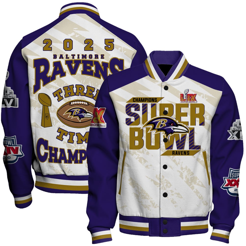 Baltimore Ravens Super Bowl LIX Champions The King Of The Field Varsity Jacket