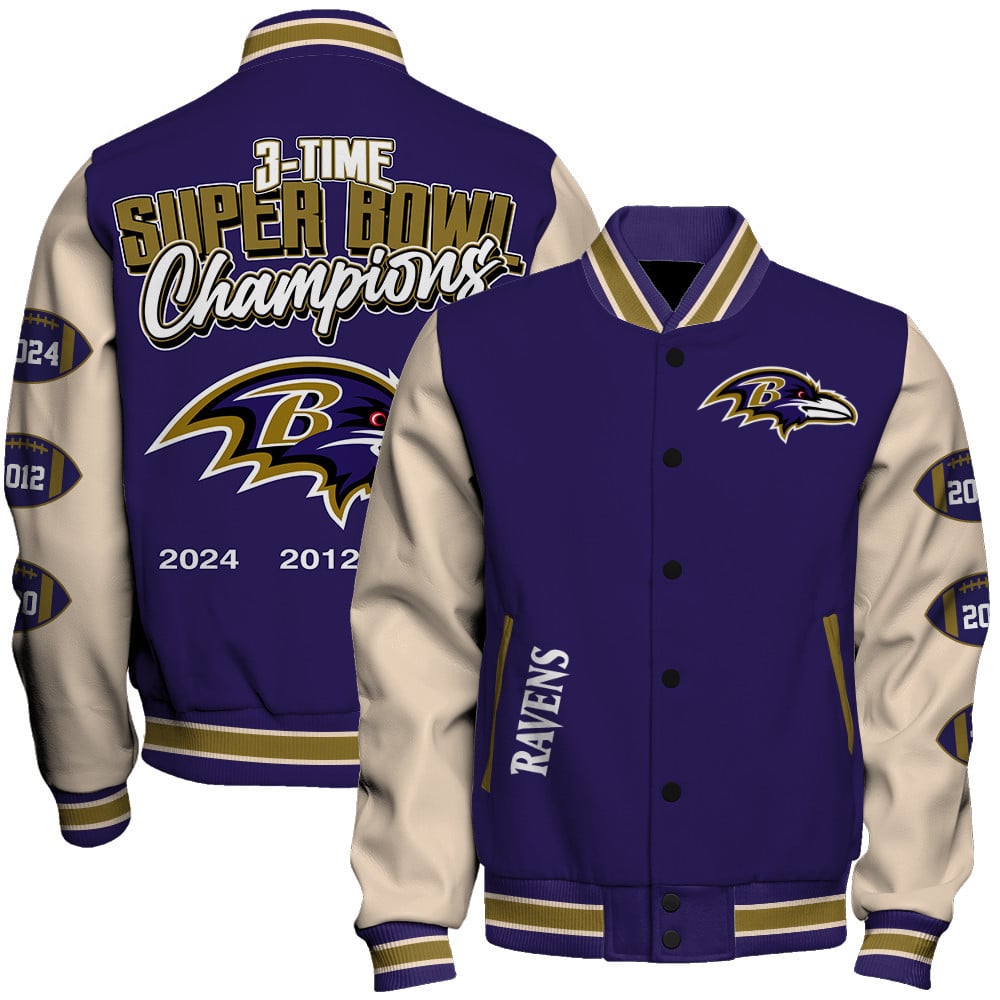 Baltimore Ravens Super Bowl LIX Champions Where Champions Are Made Varsity Jacket