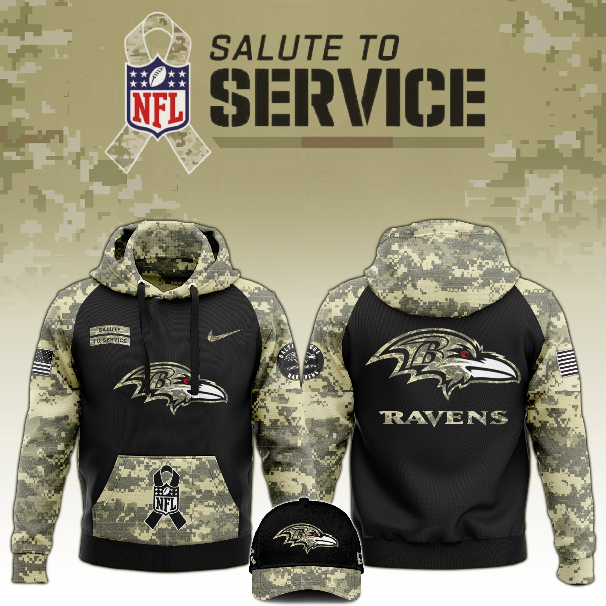 Baltimore Ravens Veterans Day Hoodie
