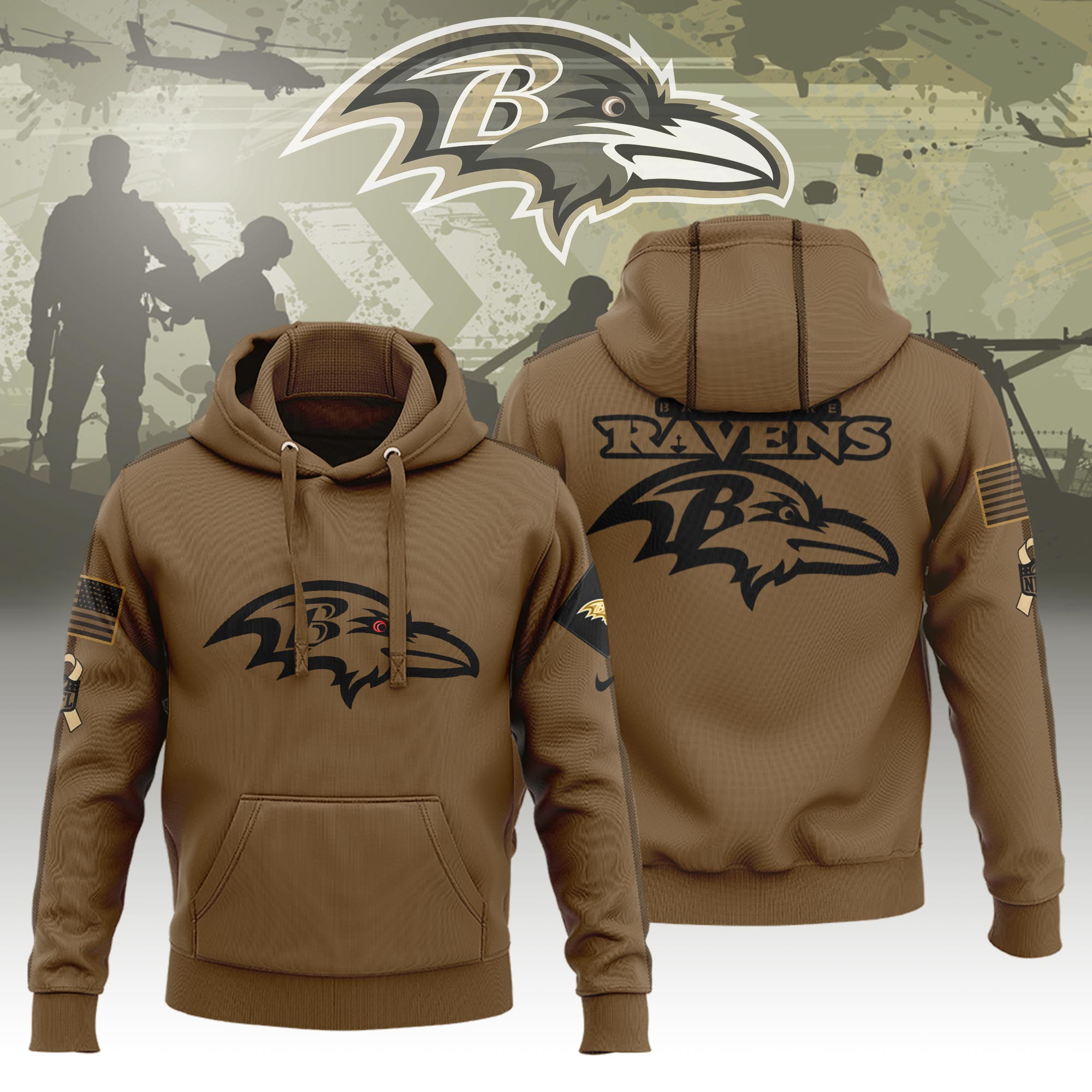 Baltimore Ravens  Veterans Hoodie
