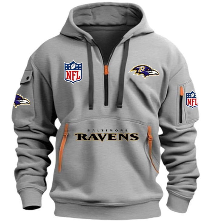 BAMTIMORERAVENS - HOODIE HALF ZIPPER - QTA405111341