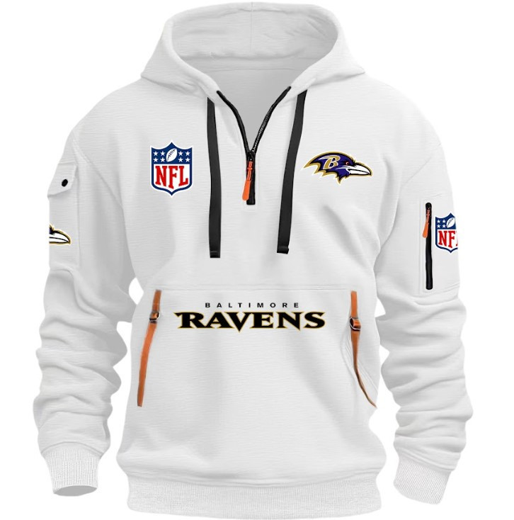 BAMTIMORERAVENS - HOODIE HALF ZIPPER - QTA405111341