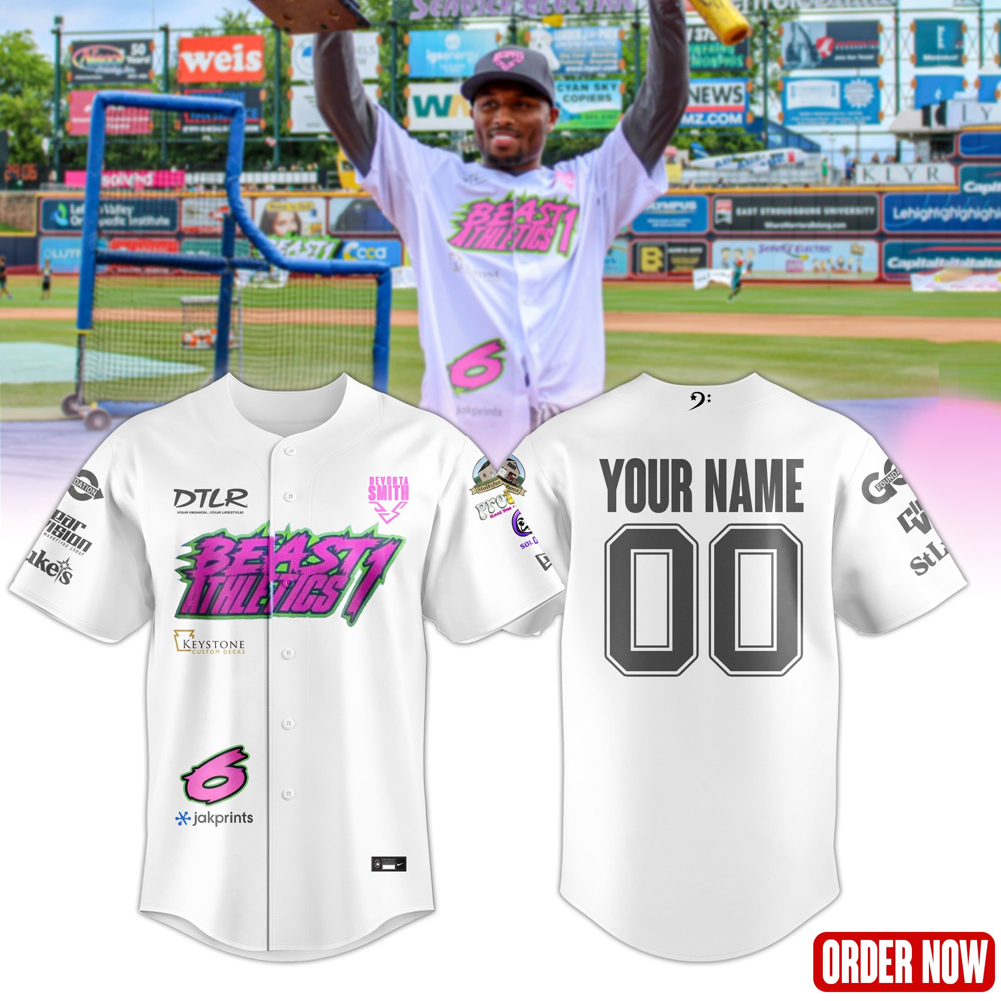 Baseball Jersey Charity  Custom Name and Number