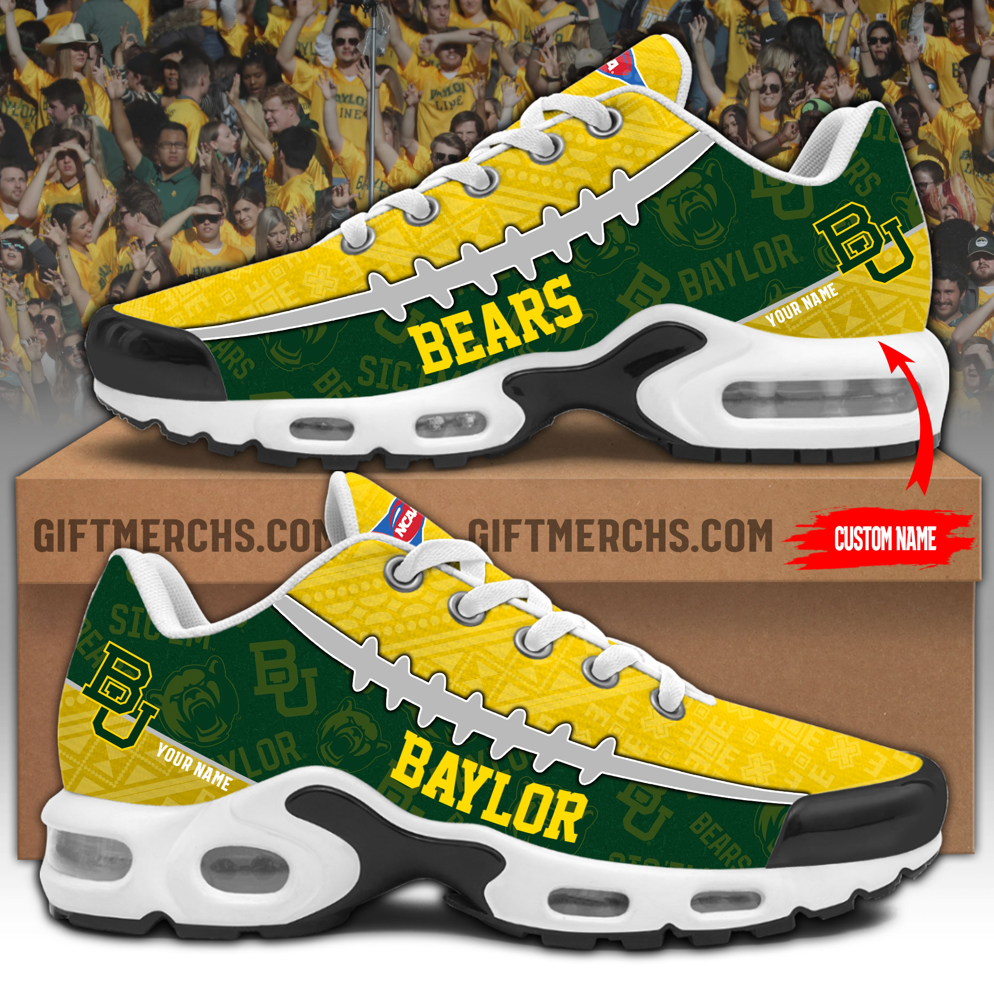 Baylor Bears Personalized Shoes