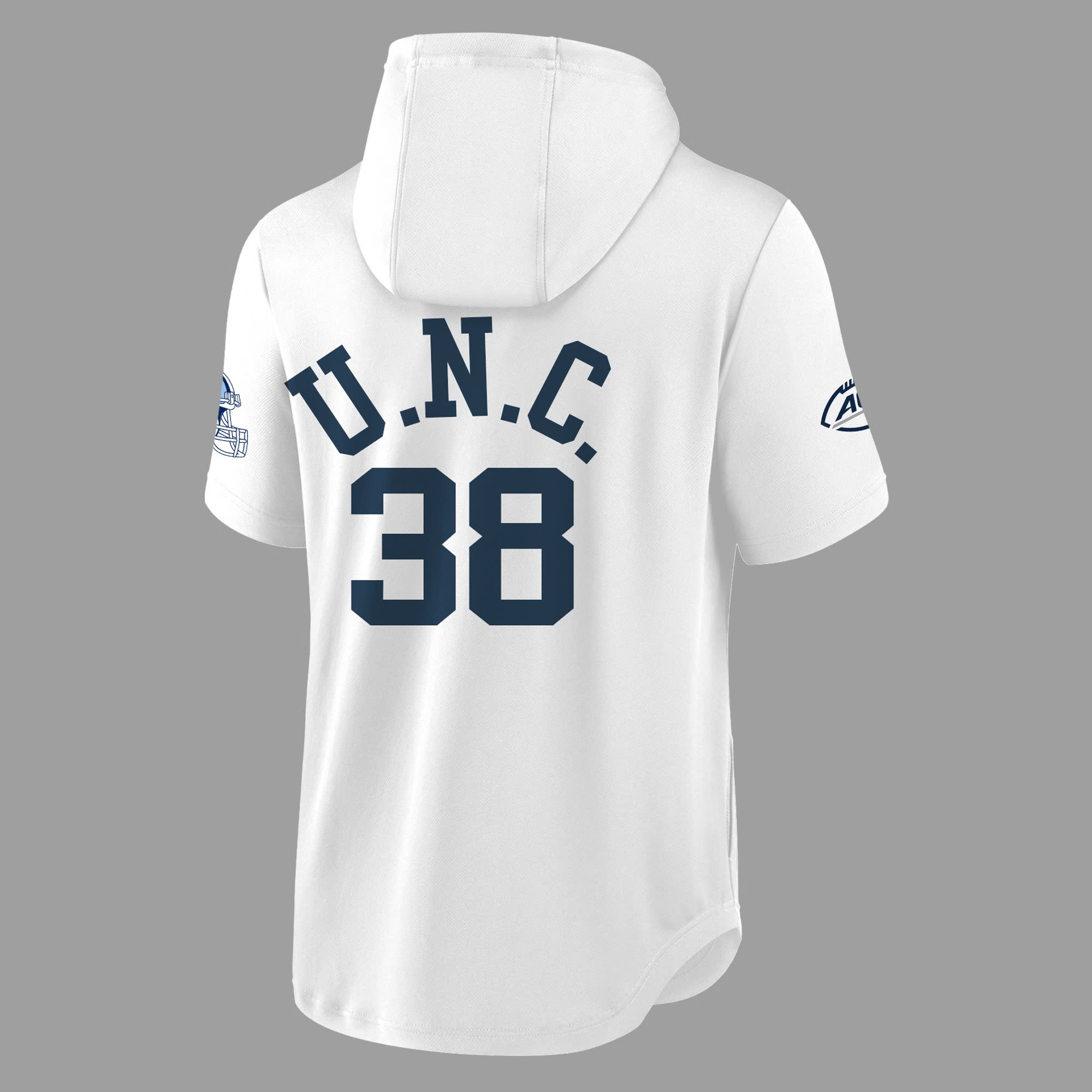 Bill Belichick #38 U.N.C Short Sleeved Hoodie