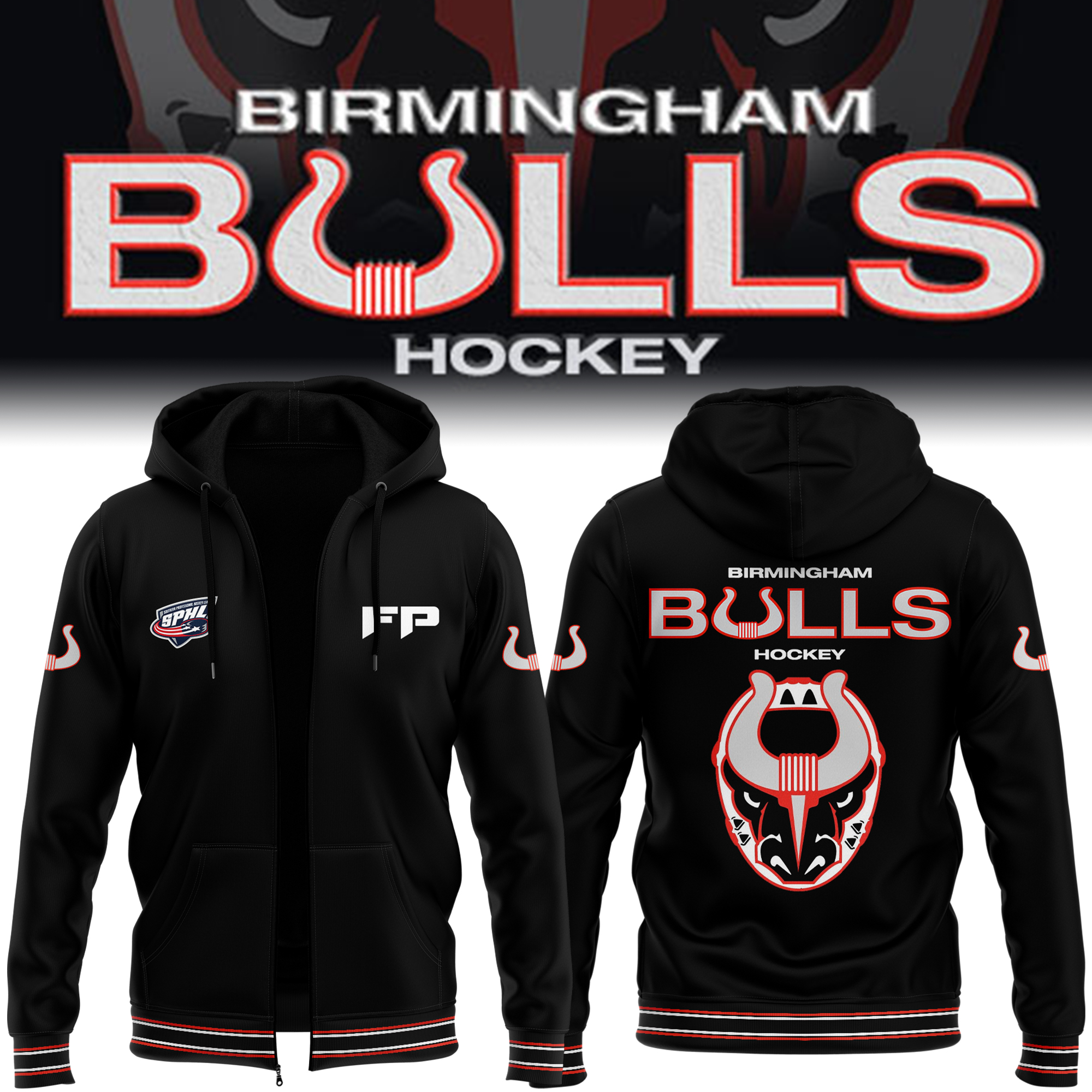 Birmingham Bulls Zip Hoodie