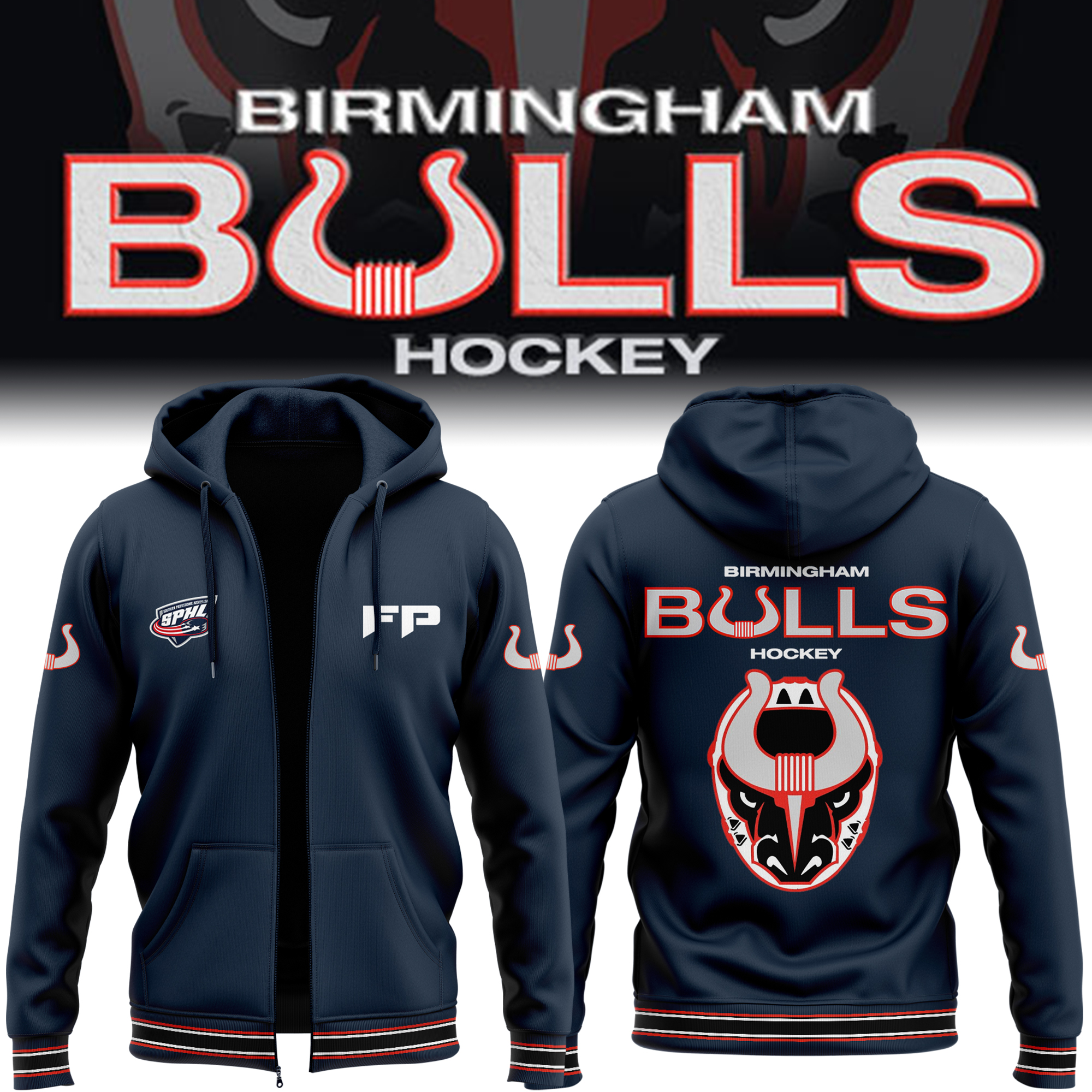 Birmingham Bulls Zip Hoodie