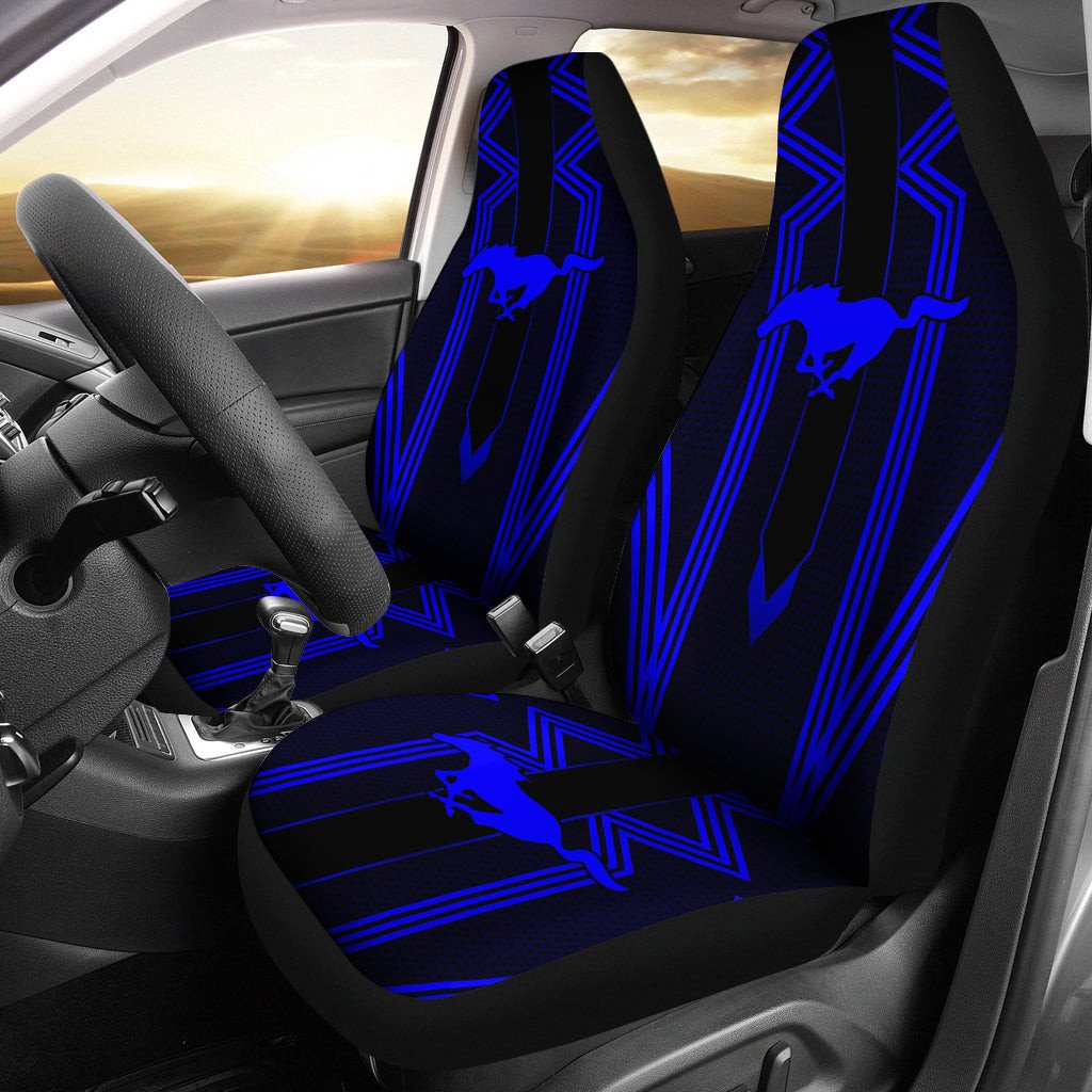 Blue Ford Mustang Car Seat Covers AA22090801