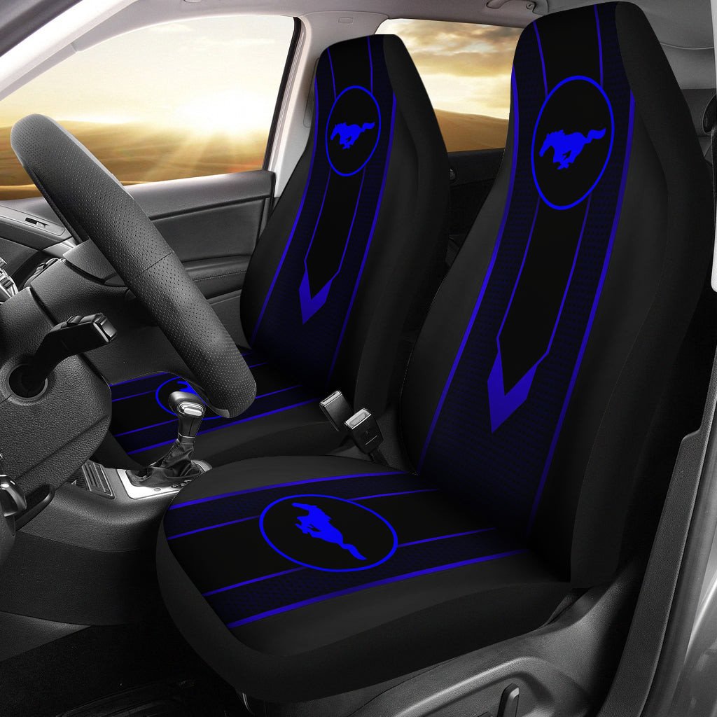 Blue Ford Mustang Car Seat Covers AA22090802