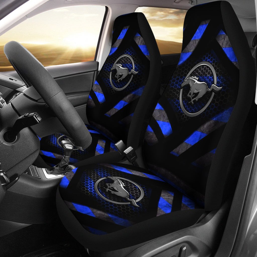 Blue Ford Mustang Car Seat Covers AA22090803