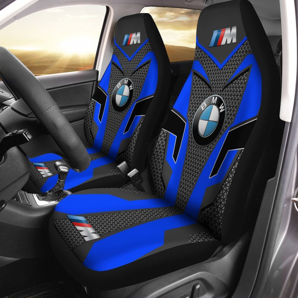 Bmw  Car Seat Cover (Set Of 2) Ver 1 (Blue)