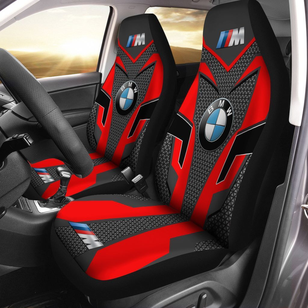 BMW  Car Seat Cover (Set of 2) Ver 1 (Red)