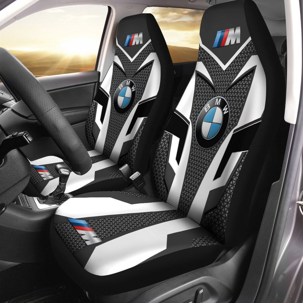 BMW  Car Seat Cover (Set of 2) Ver 1 (White)