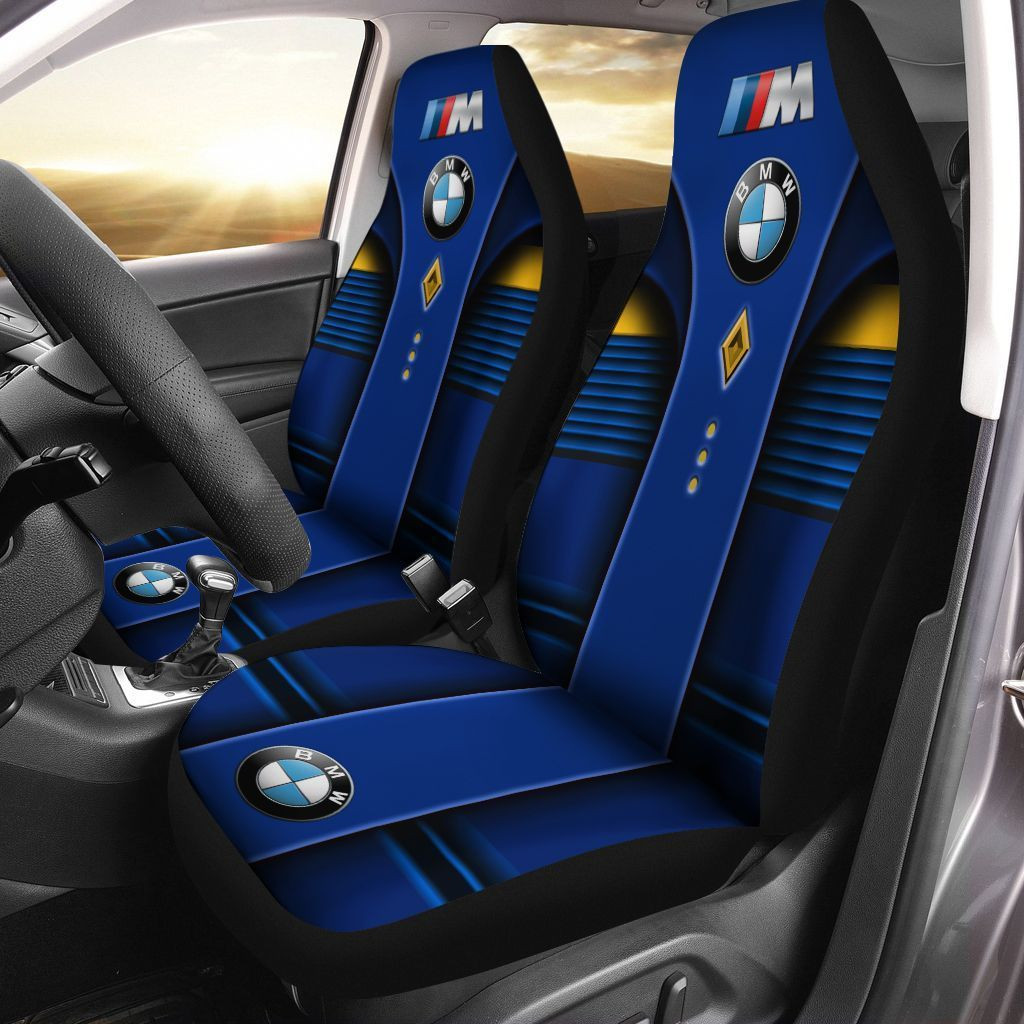 BMW  Car Seat Cover (Set of 2) Ver 3 (Blue)