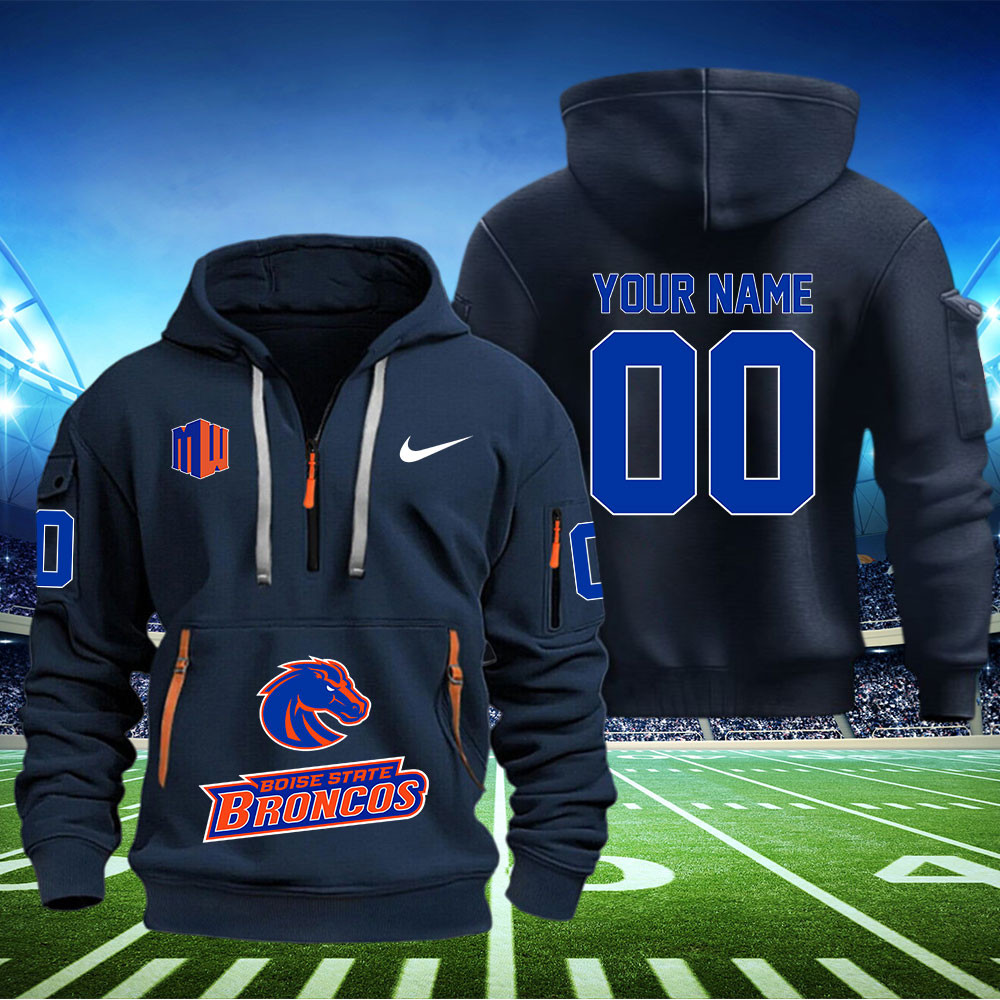 Boise State Broncos Football Quarter Zip Hoodie
