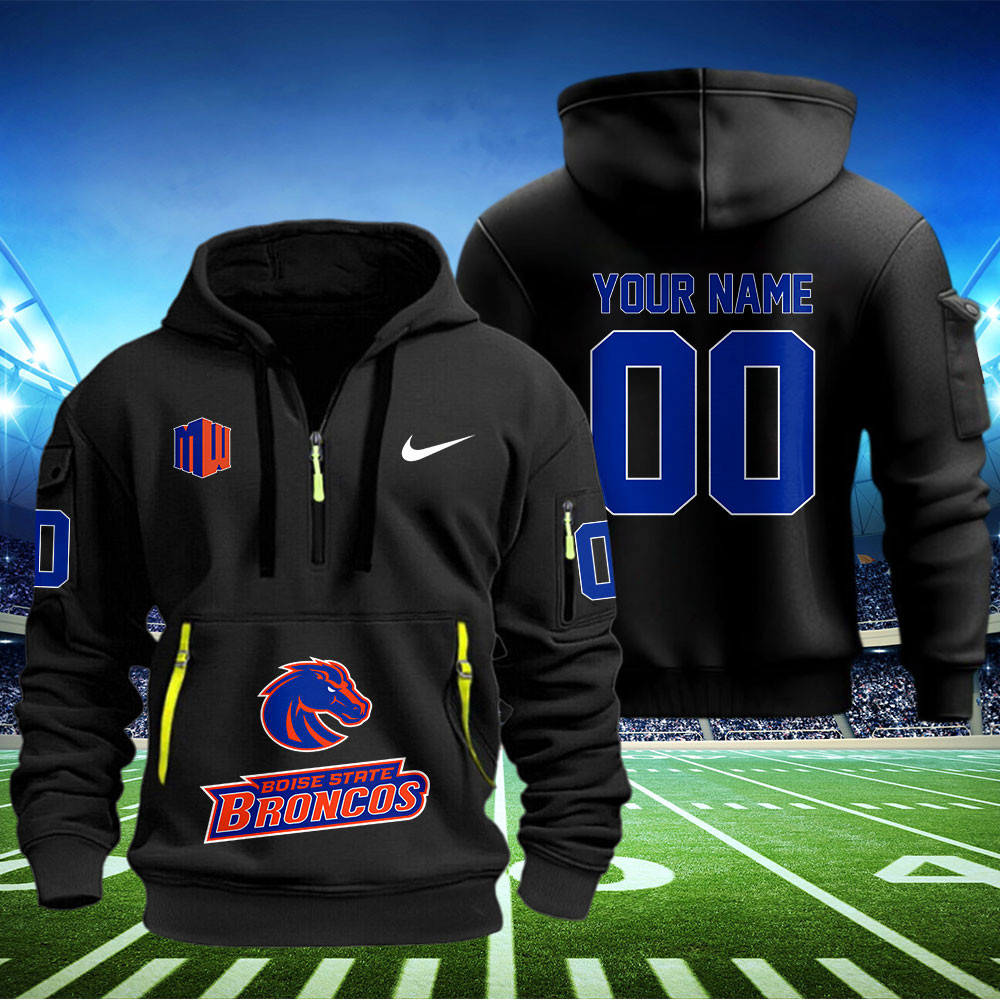 Boise State Broncos Football Quarter Zip Hoodie