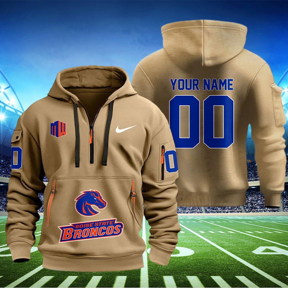 Boise State Broncos Football Quarter Zip Hoodie