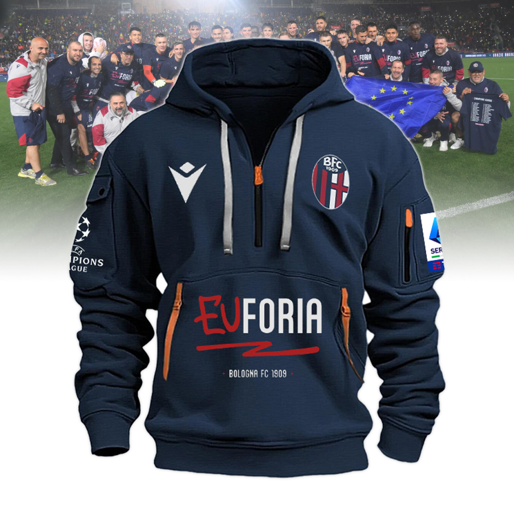 BOLOGNA FC EUFORIA CELEBRATIVE ZIP HOODIE 2023/24