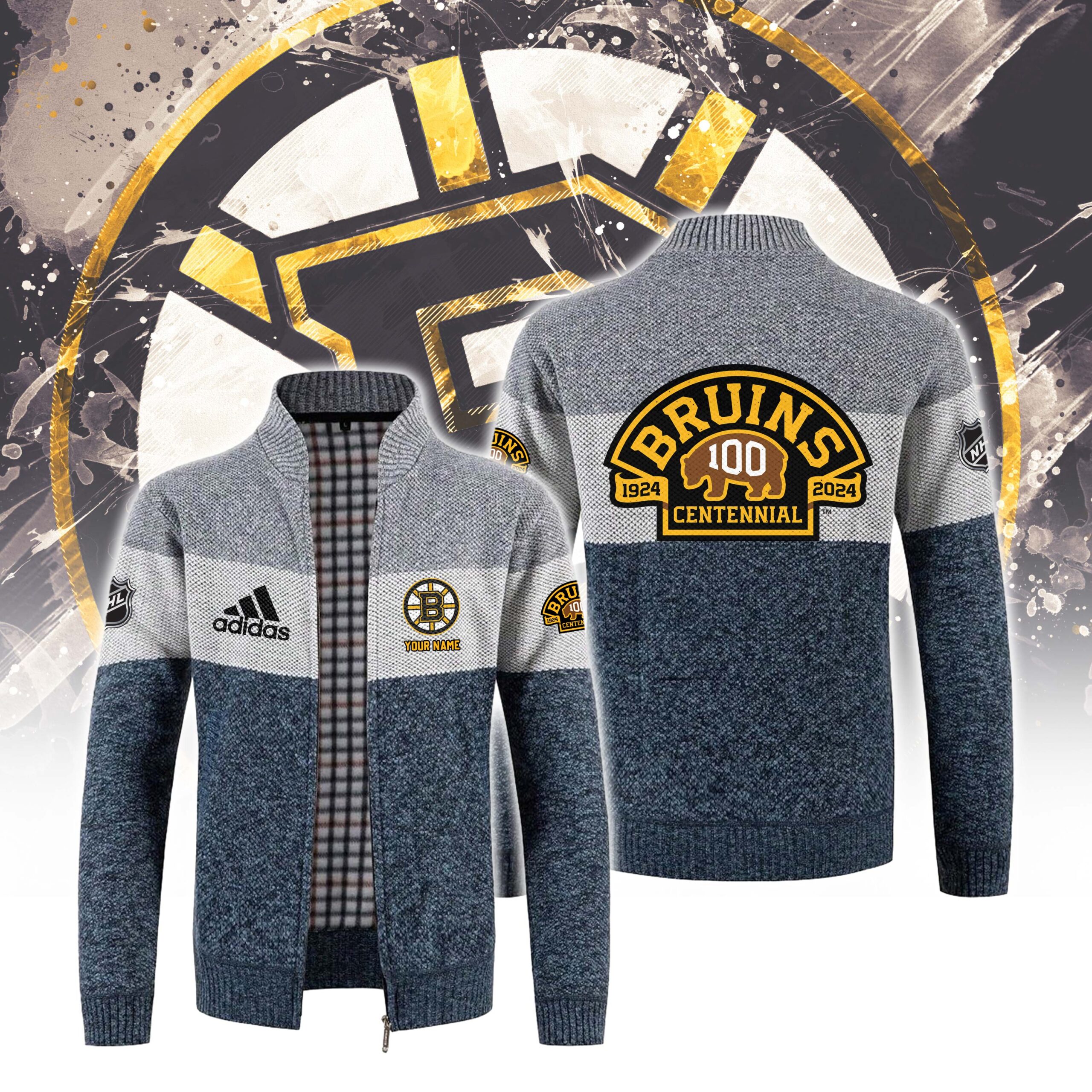 Boston Bruins 100 Centennial 1924 Cardigan