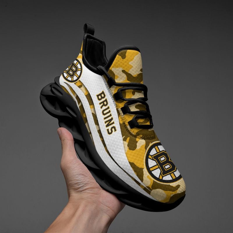 Boston Bruins Camo Pattern Max Soul Shoes NEW019764