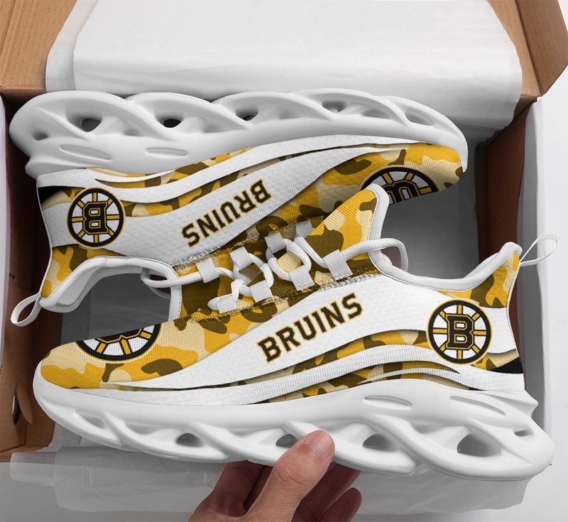 Boston Bruins Camo Pattern Max Soul Shoes NEW019764