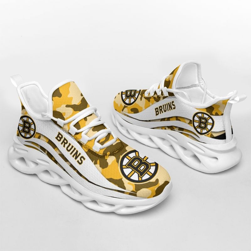 Boston Bruins Camo Pattern Max Soul Shoes NEW019764