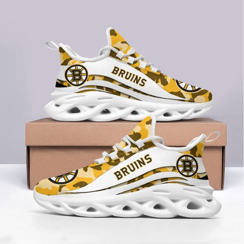 Boston Bruins Camo Pattern Max Soul Shoes NEW019764