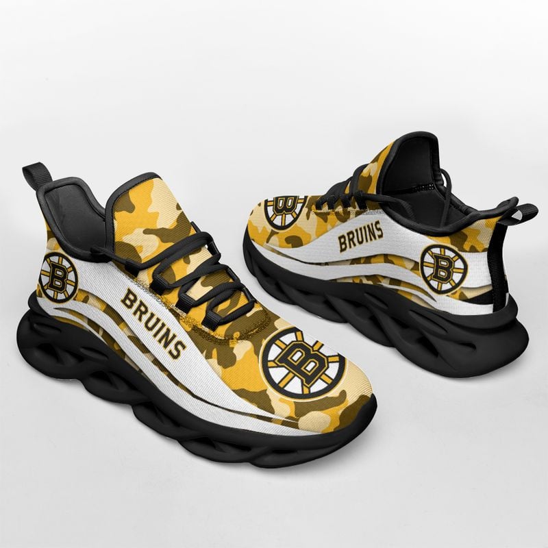 Boston Bruins Camo Pattern Max Soul Shoes NEW019764