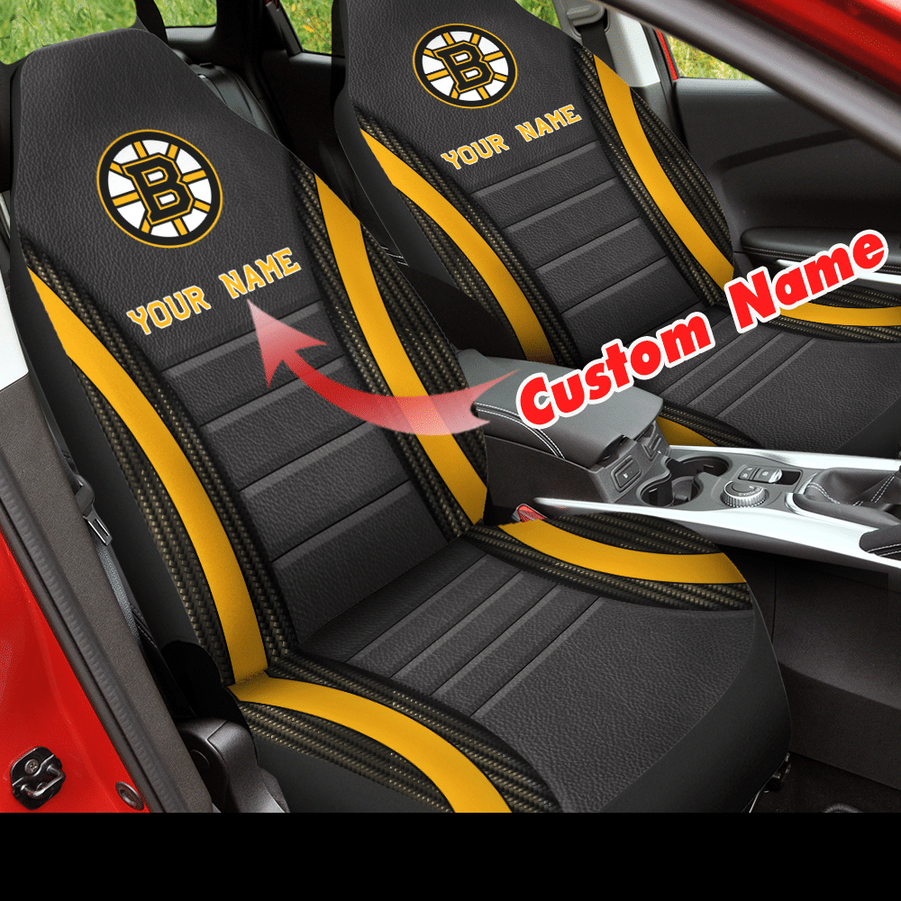 Boston Bruins Custom Car Seat Covers (SET OF 2)