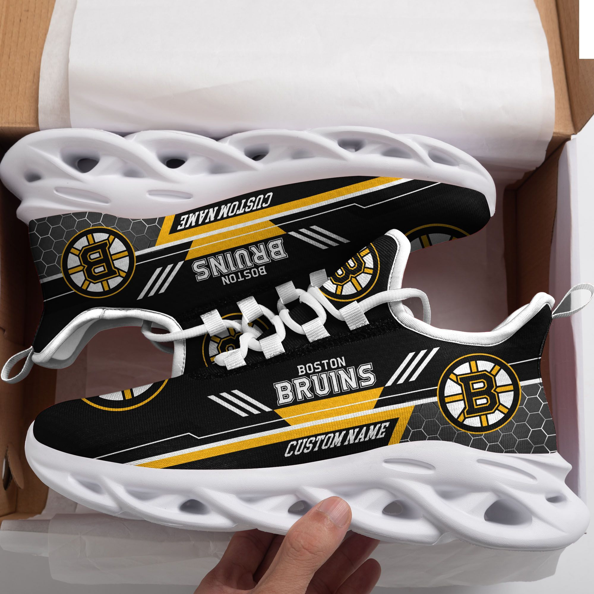 Boston Bruins Custom Personalized Max Soul Sneakers Shoes