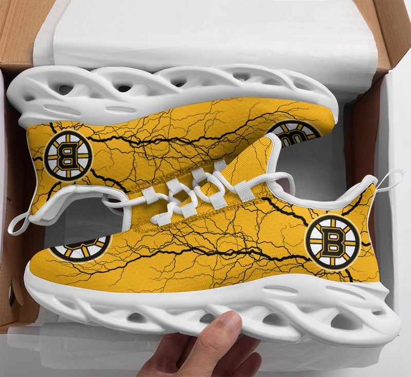 Boston Bruins Lightning Pattern Max Soul Shoes NEW020564