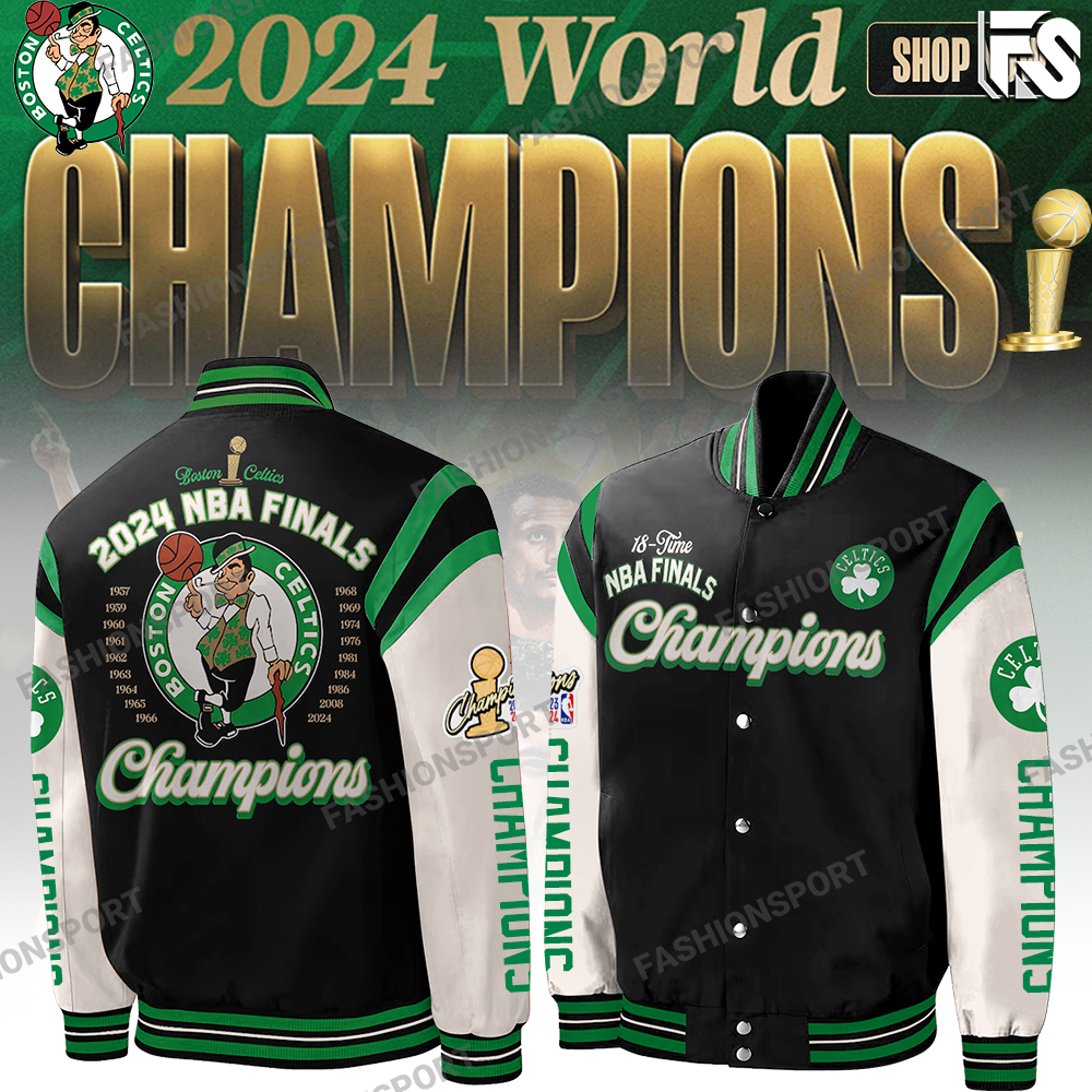 Boston Celtics 18Time NBA Finals Champions Bomber Jacket