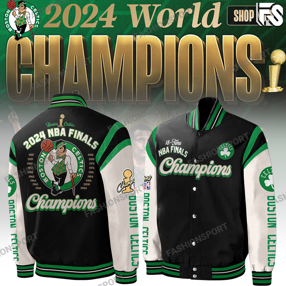 Boston Celtics 18Time NBA Finals Champions Bomber Jacket