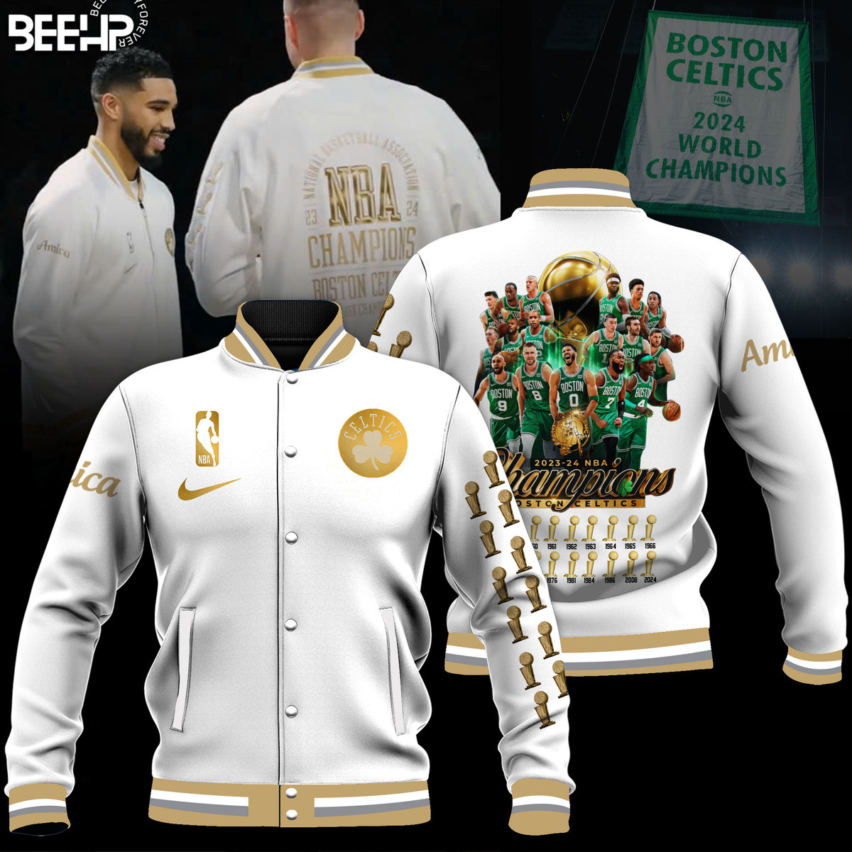 Boston Celtics World Champions Basketball Jacket
