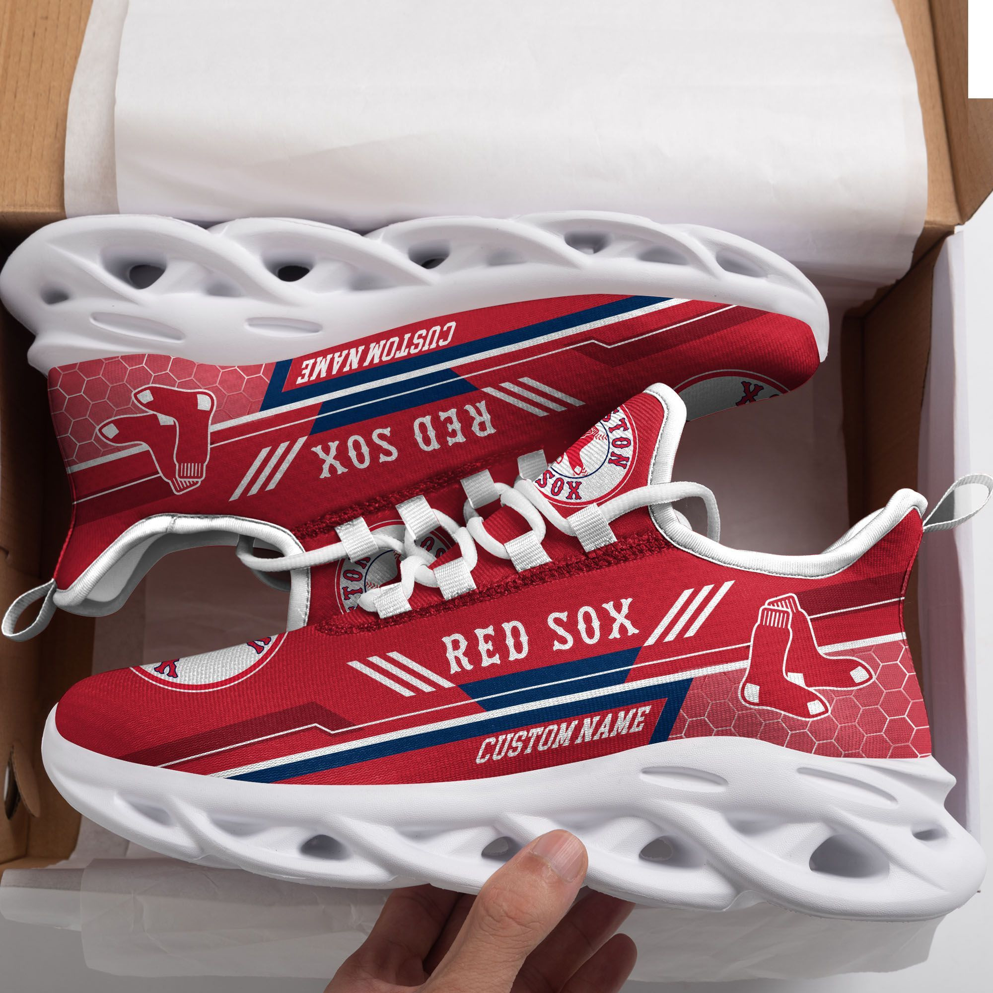 Boston Red Sox Custom Personalized Max Soul Sneakers Running Sports Shoes